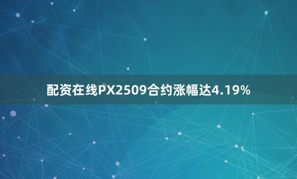 配资在线PX2509合约涨幅达4.19%